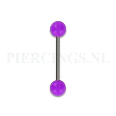 Tongpiercing acryl paars