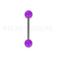 Tongpiercing acryl paars