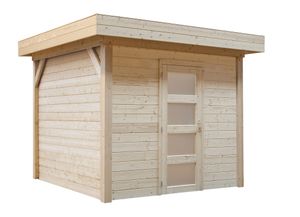 Blokhut Kiekendief 200x300 cm - Groen geïmpregneerd- Plat dak- Geïmpregneerd vurenhout- Woodvision