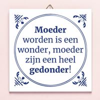 Tegeltje Moeder Worden Is Een Wonder - thumbnail