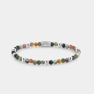 Rebel and Rose RR-40084-S Armband Indian Summer zilverkleurig-groen 4 mm S 16,5 cm