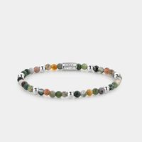 Rebel and Rose RR-40084-S Armband Indian Summer zilverkleurig-groen 4 mm S 16,5 cm - thumbnail
