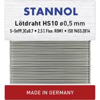 Stannol HS10 Soldeertin, loodvrij Loodvrij Sn99,3Cu0,7 ROM1 10 g 0.5 mm - thumbnail