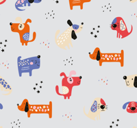 Dieren behang Geïllustreerde honden