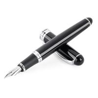X750 briefpapier RVS Vulpen middellange NIB inkt pennen school Oiifice gift NIB grootte: 0.5 mm (zwart)