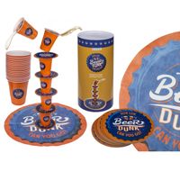 Drankspel beerdunk met vloermat en 18 cups   -