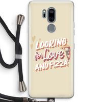 Pizza is the answer: LG G7 Thinq Transparant Hoesje met koord
