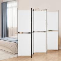 Kamerscherm met 5 panelen 250x180 cm stof wit - thumbnail