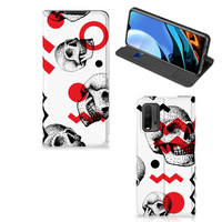 Mobiel BookCase Xiaomi Poco M3 | Redmi 9T Skull Red