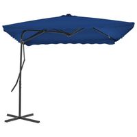 The Living Store Elegantie Parasol - Blauw - 250x250x230 cm - UV-beschermend polyester