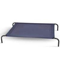 Verhoogd Hondenbed Voor Groot Hondenbed Zowel Binnen Als Buiten Camping Stalen kader Mat 130 x 90 x 20 cm Grijs