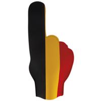 Funny Fashion Supporters feestartikelen - foam hand - vlag Belgie - 50 cm   - - thumbnail