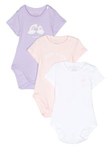 Palm Angels Kids lot de trois bodys à logo imprimé - Rose