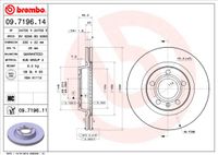 Remschijf BREMBO, Remschijftype: Binnen geventileerd, u.a. für Audi, VW, Seat - thumbnail