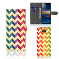 Sony Xperia 10 Telefoon Hoesje Zigzag Multi Color