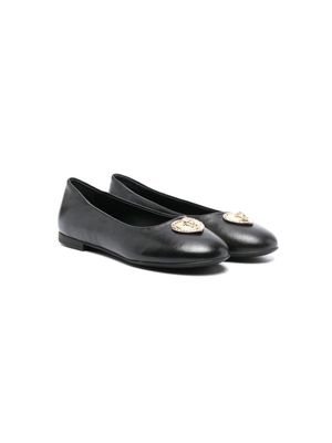 Versace Kids ballerines Heart Medusa - Noir