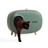 MaxxPet Kattenbak - Kattenhuisje incl. lade - 60 x 38 x 45cm - Groen