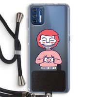 Hartje: Motorola Moto G9 Plus Transparant Hoesje met koord