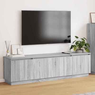 TV-kast met LED Grijs sonoma 180 x 38 x 49 cm Bewerkt hout