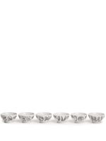 Fornasetti lot de six bols - Blanc