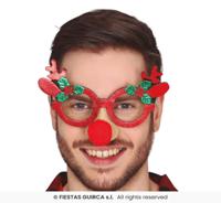 Bril Rendier Rood Funny Nose