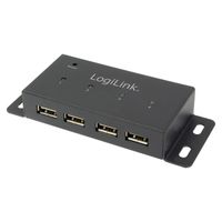 LogiLink UA0141A 480Mbit/s USB hub 4 poorten zwart