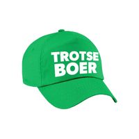 Trotse boer pet / cap groen voor volwassenen - thumbnail