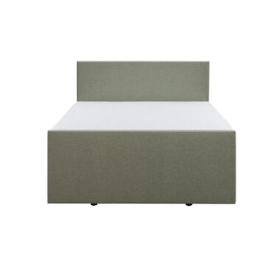 Boxspring met voetbord Liv egaal - groen - 160x200 cm - slanke poot - Leen Bakker
