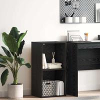 Boekenkast Zwart eiken 40 x 30 x 77 cm Bewerkt hout