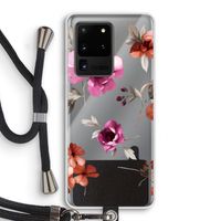 Geschilderde bloemen: Samsung Galaxy S20 Ultra Transparant Hoesje met koord