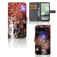 Google Pixel 6A Wallet Case met Pasjes Vuurwerk