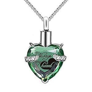 Angel Wing Hart Urn Kettingen Voor As Voor Vrouwen Memorial Keepsake Hanger Voor Vrouwen Mannen Crematie Sieraden (Staal