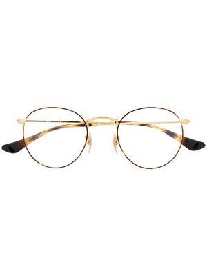 Ray-Ban lunettes de vue à monture ronde - Or