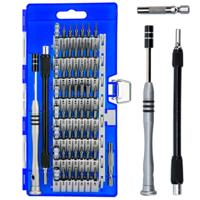60 in 1 S2 gereedschap stalen precisie schroevendraaier Nutdriver bits reparatie tools Kit (blauw)