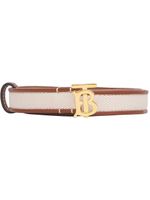 Burberry ceinture bi-matière à plaque logo - Tons neutres