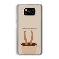 Aggressively drinks coffee: Xiaomi Poco X3 NFC Transparant Hoesje