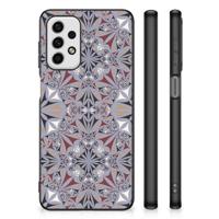 Samsung Galaxy A23 Marmeren Print Telefoonhoesje Flower Tiles