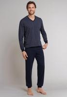 Schiesser Schiesser Pyjama 159618 heren donkerblauw 50/M - thumbnail