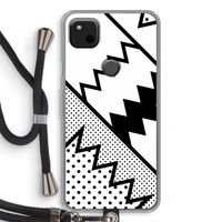 Pop Art #5: Pixel 4a Transparant Hoesje met koord