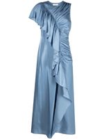 Ulla Johnson robe longue à volants - Bleu