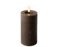 Lumineo LED kaars Donker Bruin/warm wit 7x15.4cm Lumineo LED kaars Donker Bruin/warm wit 7x15.4cm
