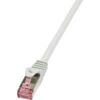 LogiLink CQ2032S RJ45 Netwerkkabel, patchkabel CAT 6 S/FTP 1.00 m Grijs Vlambestendig, Snagless 1 stuk(s)