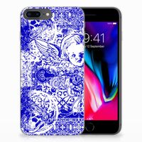 Silicone Back Case Apple iPhone 7 Plus | 8 Plus Angel Skull Blauw