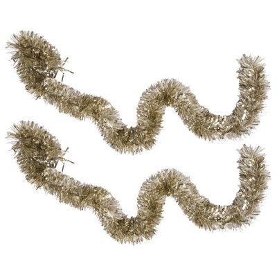 3x Kersboom decoratie folieslingers goud 200 x 15 cm 3x Kersboom decoratie folieslingers goud 200 x 15 cm