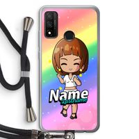 Chibi Maker vrouw: Huawei P Smart (2020) Transparant Hoesje met koord