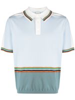 Paul Smith polo à rayures signature - Bleu