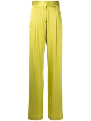 Michelle Mason pantalon ample en soie - Vert