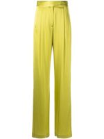 Michelle Mason pantalon ample en soie - Vert - thumbnail