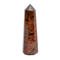 Edelsteen Obelisk Punt Mahonie Obsidiaan (60 - 90 mm) - thumbnail