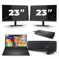 Dell Precision 5520 - Intel Core i7-7e Generatie - 15 inch - 16GB RAM - 512GB SSD - Windows 11 + 2x 23 inch Monitor